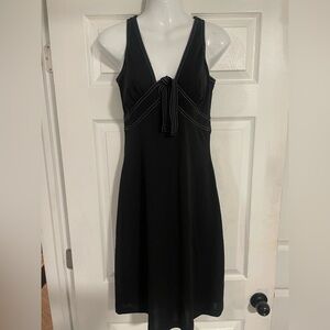 Vintage Flare Knee Length Black Sleeveless Dress by Joe Fresh Size XS